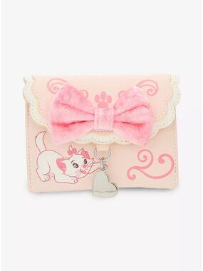 Loungefly Disney Aristocats Marie Wallet Velvet Bow Snap Wallet New